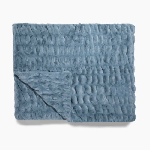 Slate Blue Baby Throw Blanket | Lola Blankets