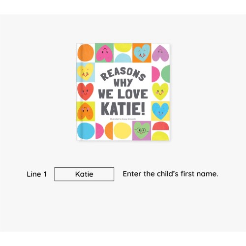 Reasons Why We Love You Personalized Book