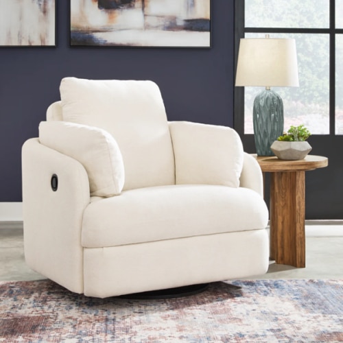 Ashley Furniture Modmax Oyster Swivel Glider Recliner (Online Special Price) | Ornate Home