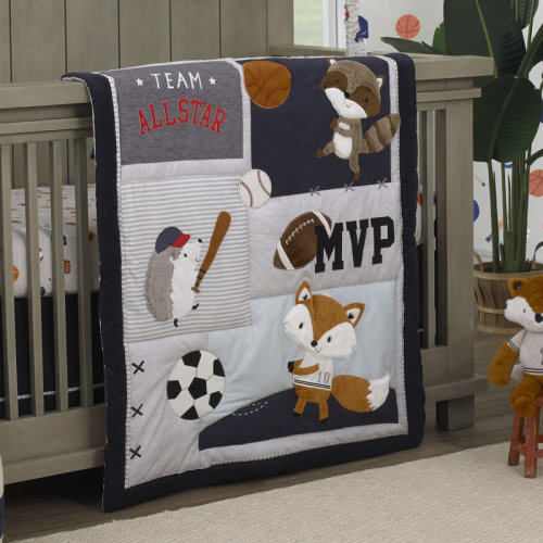 Zoomie Kids NoJo Team All Star Avers 4 Piece Nursery Crib Bedding Set | Wayfair