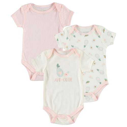 Kyle & Deena Baby Girl Bodysuits & One-Pieces, 3pc, Cutie Pie, Newborn-9 Months