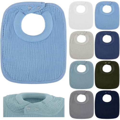 Twistover 8/4pcs Baby Bibs Towel Absorbent Padded Neck Collar