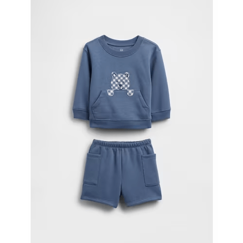 Baby VintageSoft Bear Pocket Outfit Set