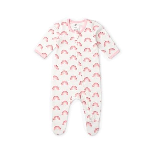 monica + andy Double Zipper One Piece, 100% Organic Baby Clothes for Girls & Boys, Unisex, Preemie, Newborn & Infant Sizes