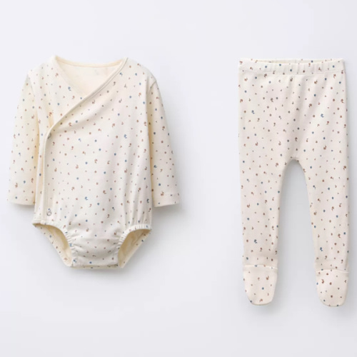 FLORAL BODYSUIT AND LEGGINGS SET - Ecru | ZARA United States