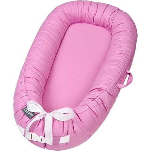 XZV MH Infant Support Cushions Baby Lounger Organic Cotton Floor Lounger Reversible Adjustable Portable for Supervised Use with Soft Breathable Washable Cover