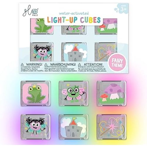 Glo Pals Water-Activated Light-Up Cubes for Bathtime and Sensory Play