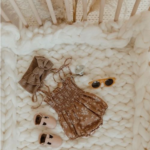 Ruby Romper in Brown Dainty Floral | Reverie Threads