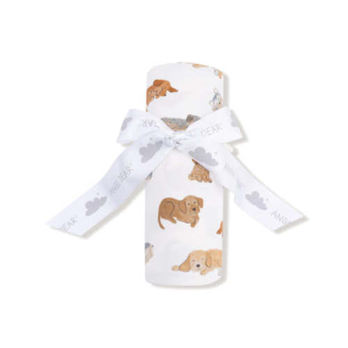 Napping Puppies Swaddle Blanket – A Place In Time Children's Boutique