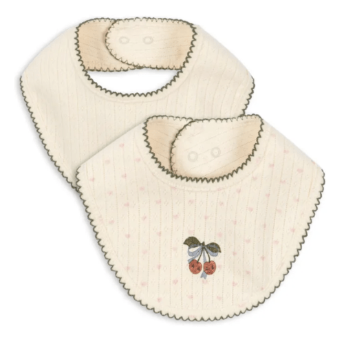 Minnie bandana bibs - Set of 2 | Ecru