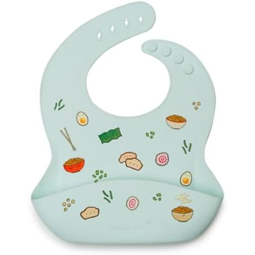 Loulou Lollipop Soft, Waterproof Silicone Feeding Bib for Babies and Toddlers