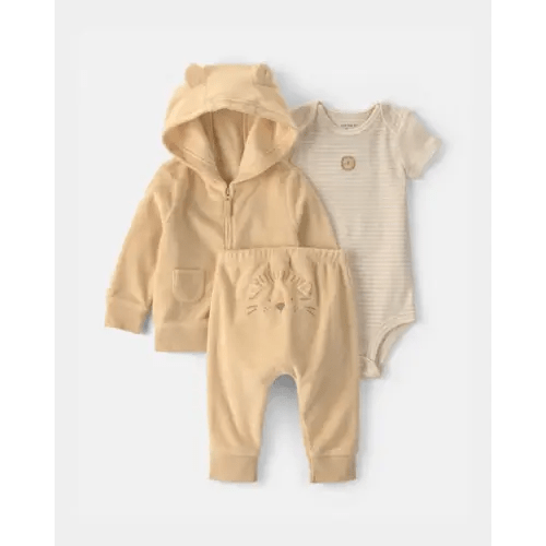 Baby 3-Piece Lion Terry Layering Set - Yellow | Carter's