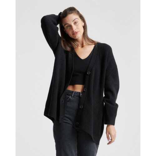 Lightweight Mongolian Cashmere Oversized Boyfriend Cardigan Sweater