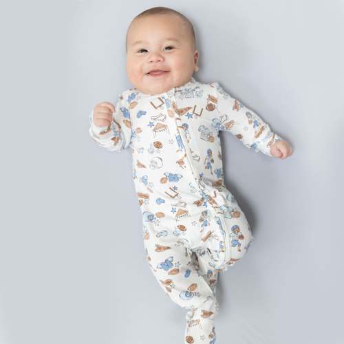 Football Nursery - 2 Way Zipper Footie – Angel Dear