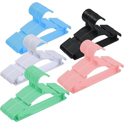 Baby Clothes Hangers, 100 Pack Kids Plastic Hangers for Closet,Toddler,Infant,Child,Newborn's Coat Hangers Ideal for Laundry and Nursery's Everyday Standard Use