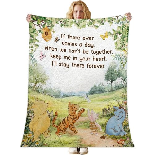 Classic Winnie Blanket for Babies, Winnie Quotes Nap Blanket for Boys Girls, Pooh Newborn Photography Background Decor, Home Bedroom Decor, for New Parents(39.4 * 47.2IN)