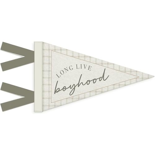 CalmVerve Boy Nursery Decor, Long Live Boyhood Flag Felt