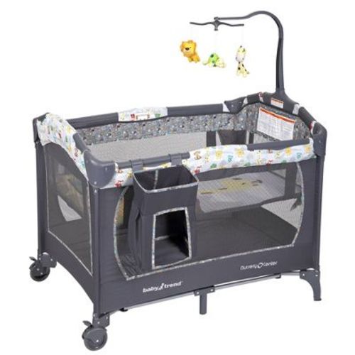 Baby Trend Nursery Center - Tanzania: Locking Wheels, Baby Mobile, Portable Infant Bed