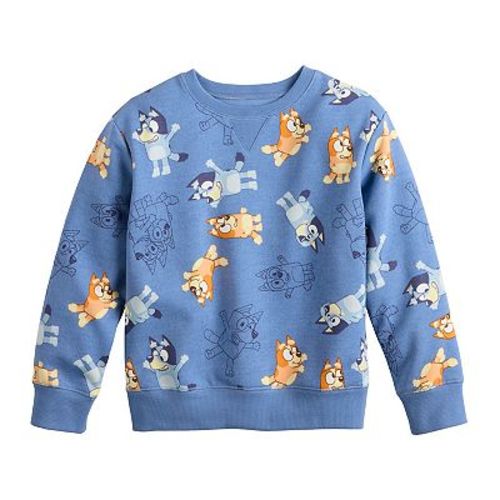 Boys 4-12 Jumping Beans® Bluey & Bingo Allover Print Soft Fleece Pullover