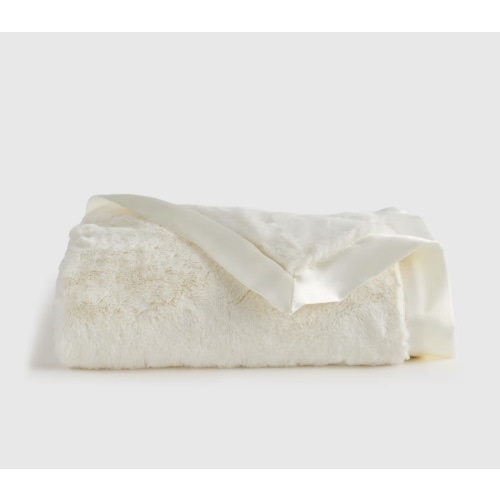 Silky Plush Baby Blanket (Ivory)