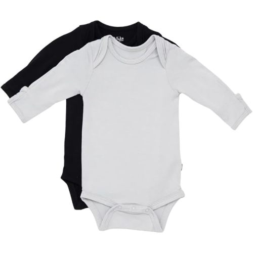 KYTE BABY Rayon made from Bamboo Long Sleeve Baby Bodysuits, 2-Pack
