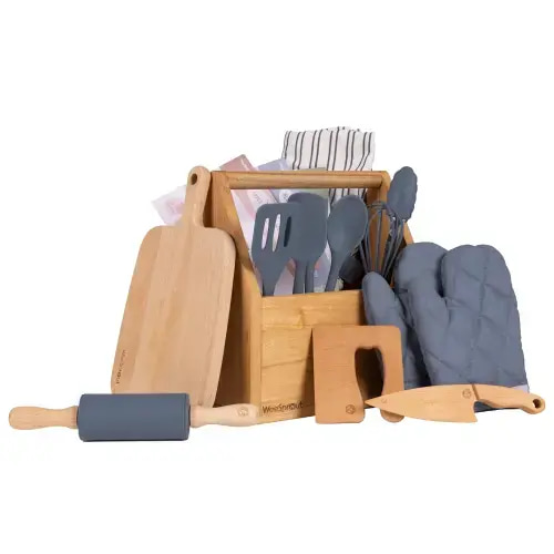 WeeSprout | Little Chef Kids Cooking and Baking Starter Kit | 14 Piece Set