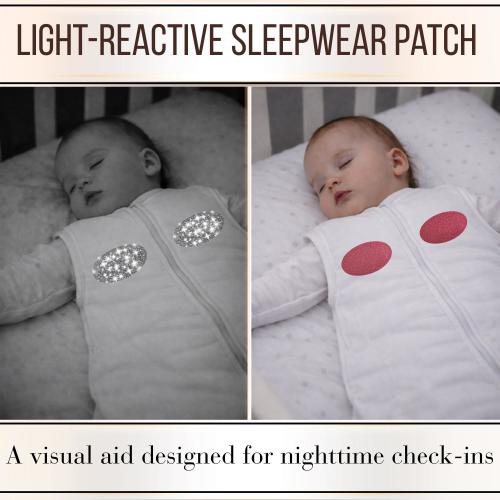 Makes Breathing Visible on Baby Monitor Iron On Patch for Sleep Sack Infant Sleepwear Oval Shape Newborn Gift