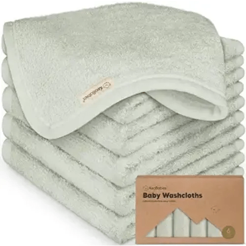 6-Pack Baby Washcloths, Soft Absorbent Washcloths for Face, Body (Dove) | Viscose from Bamboo Washcloths, Baby Towels, Newborn, Kids, Toddlers, Infant, Gentle on Sensitive Skin, 10x10, Reusable