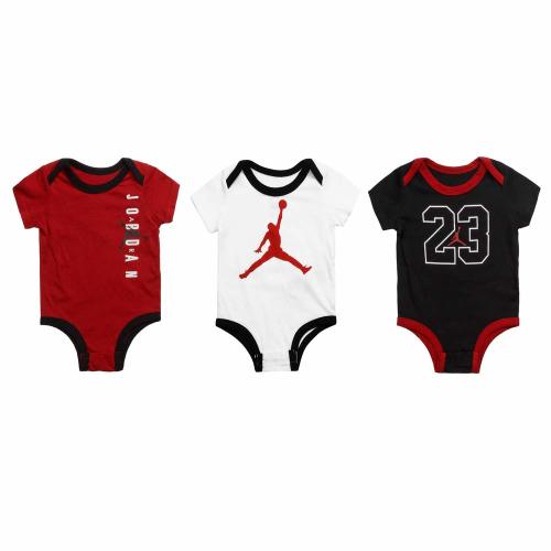 Jordan Baby Assorted Bodysuits, 3-Pack (3 Months, Gym Red(555955-R78)/Black)