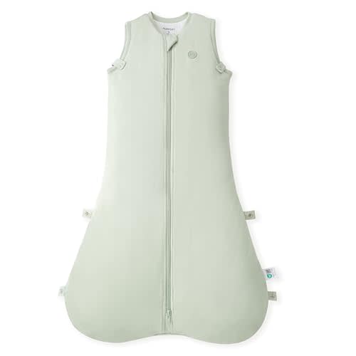 Momcozy Sleep Sack for Baby 6–12 Months, 1.5 TOG Baby Wearable Blanket with Supportive Plush Filling, Two-Way Zipper for Easy Diaper Changes, Snap-Fit Design for Growing Babies, Medium, Green