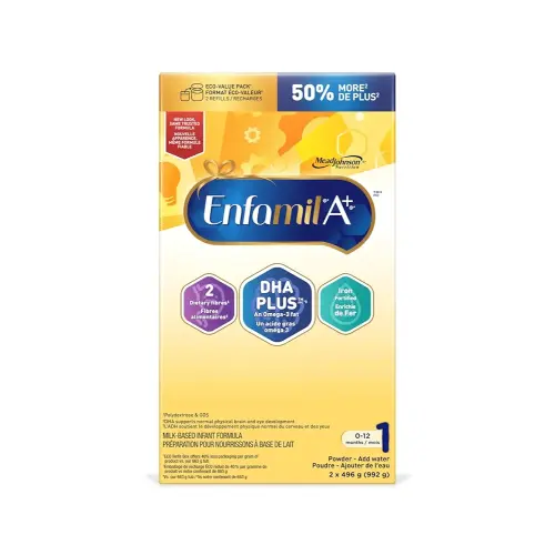 Enfamil A+, Baby Formula, Value Pack, Powder Refill, DHA (a type of Omega-3 fat) to help support brain development, Age 0-12 months, 992g