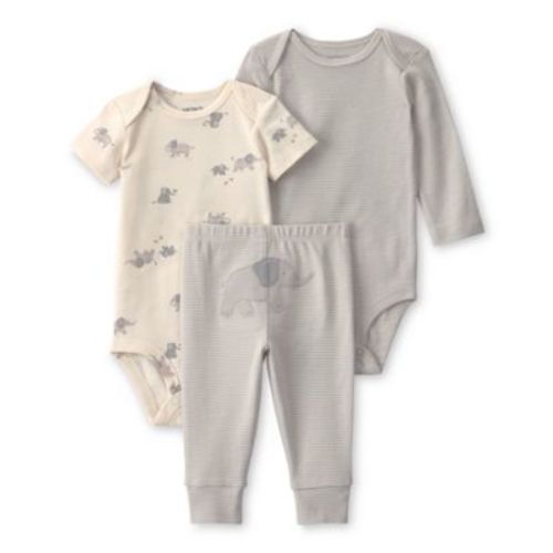 Baby Boys' and Girls' Crewneck Bodysuit and Pants, 3-Piece Set