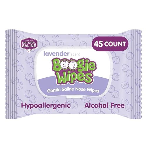 Boogie Wipes Gentle Saline Nose Wipes - 45 Count
