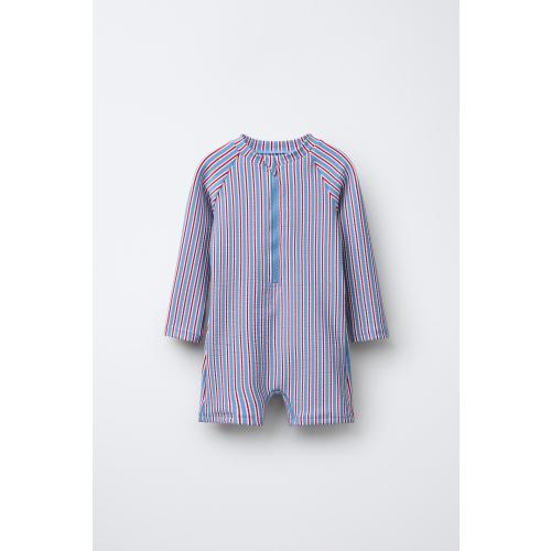 1-6 YEARS/ STRIPED JUMPSUIT SWIMSUIT - Red | ZARA United States
