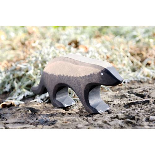 Wooden Honey badger Toy - Wooden toy - Honey badger Figurine - Wood Animal Toy - Wooden Animals - Wooden Toy Honey badger - Toy Honey badger