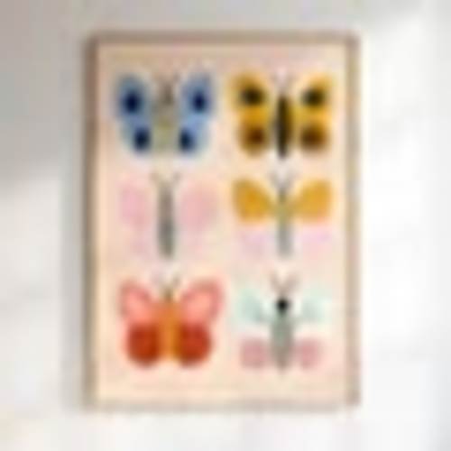 Colorful Butterfly Nursery Wall Art, Baby Girl Nursery, Whimsical Butterfly Poster (Digital Download)