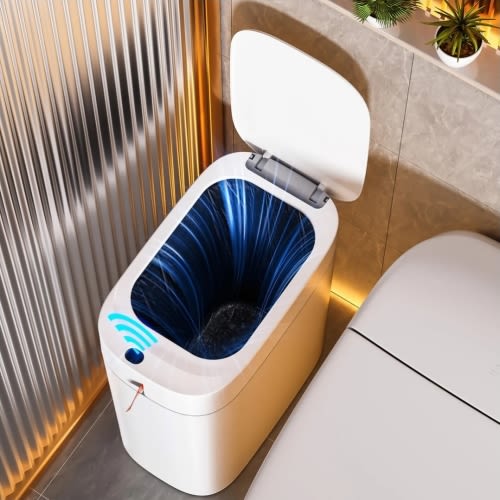 funest Bathroom Trash Can with Lid, Automatic Motion Sensor Trash Can, – MD DC PRINT