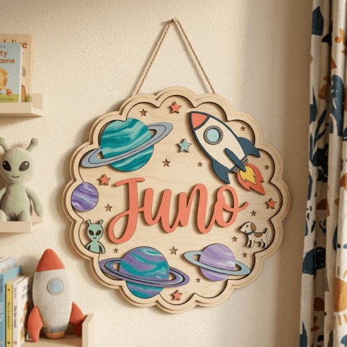 Personalized Kids Name Sign for Door & Wall – Woodemon