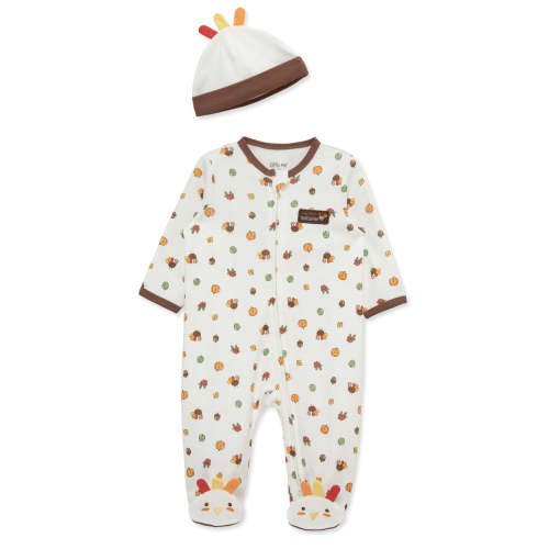 Turkey Zip Footie & Hat (NB-9M)