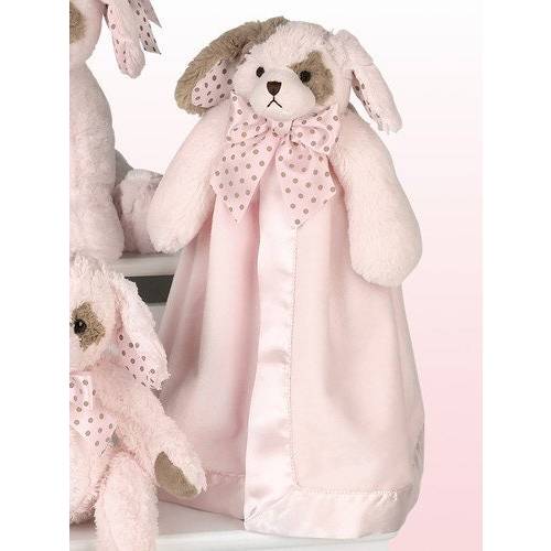 Personalized Embroidered Baby Lovey Snuggler Pink Puppy