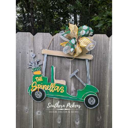 Golf Cart Door Hanger, Golfing Door Hanger, Golfer Gift, Golf Fan, Golf Decor