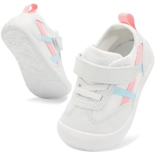 JIASUQI Baby Barefoot Shoes Boy Girls First Walking Shoe Infant Breathable Sneakers Lightweight Non-Slip Crib Shoes Indoor Outdoor