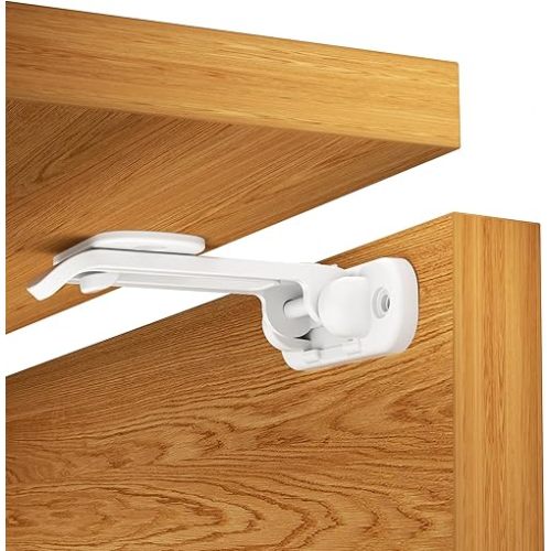 Child Safety Cabinet Locks – Baby Proofing Cabinet Locks for Toddlers, Easy to Install & Invisible Mount Design, Child Proof Cabinet Locks for Homes with Kids (Pack of 10)