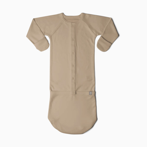 Goumi Kids 24hr Convertible Sleeper Baby Gown - Sandstone, 0-3 M