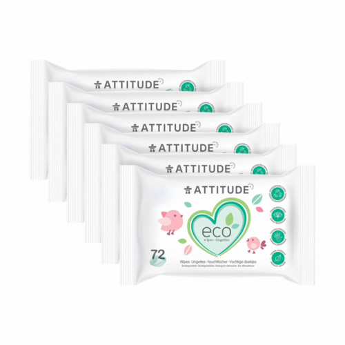 Biodegradable Baby Wipes - Fragrance-free I ATTITUDE