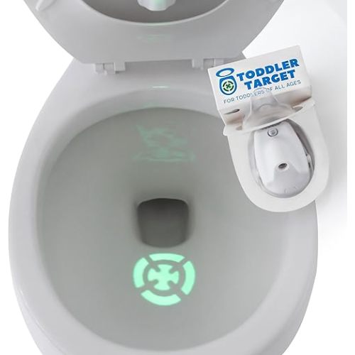 Adjustable Potty Toilet Target with Motion Sensor, Bullseye Illumination, and Nightlight, Precision Training - Ideal for Boys' Potty Training