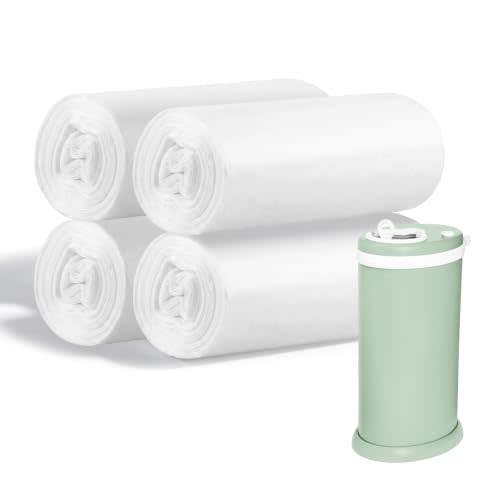 Diaper Pail Refill Bags 100 Count Compatible with Ubbi Diaper Pail | Disposable Diaper Pail Liners, Thick Clear Plastic Diaper Bags for Bathroom and Daily Use, Fit for Ubbi Diaper Pail