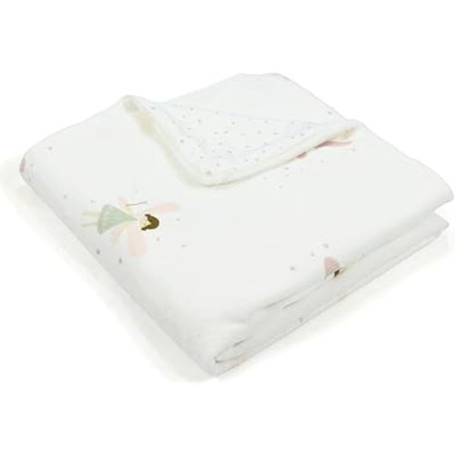 Baby Blanket for Girls Soft Receiving Blanket 30x40 inches Plush Fleece Throw Cozy Reversible All Season Gift Fuzzy (Fairy)