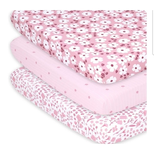 Daisy Playard Mini Crib Sheets, 3-Pack