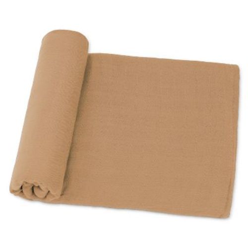 Comfy Cubs Muslin Swaddle Blankets Pack of 1, Soft 47" x 47" Cotton Baby Blanket, Large Multipurpose Wraps - Caramel